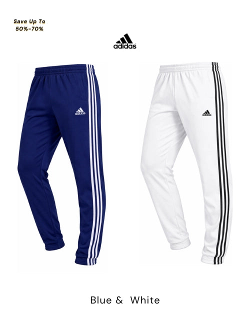 Original Adidas Combo Black & White Solid Casual Track-Pants