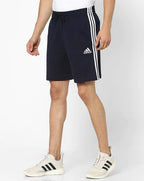ADIDAS Solid Men Blue Sports Shorts With Three Stripes