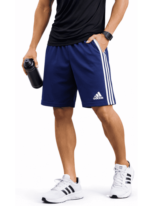 Original ADIDAS Solid Men Sports Shorts (Grey, Black, Blue) 3-Pack