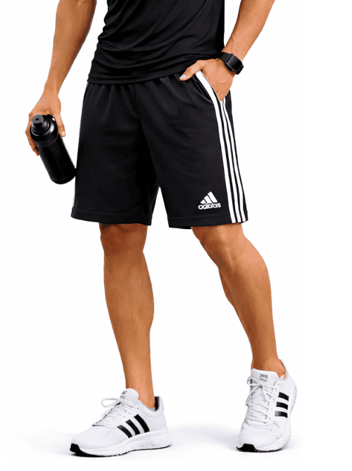 Original ADIDAS Solid Men Sports Shorts (Grey, Black, Blue) 3-Pack