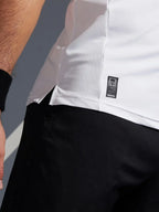 SANMIG Men White Solid Tennis Polo T-Shirt Dry 500