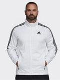 Original ADIDAS Half Striped Men White Upper Jacket Home/Store/Adidas TrackSuit With Stripes Up To 50% To 70% OFF