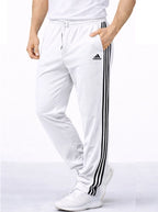 Adidas Solid & Casual Men White & Black Strips Track Pants Home/Store/Adidas Track-Pants Up to 50-70% Discount