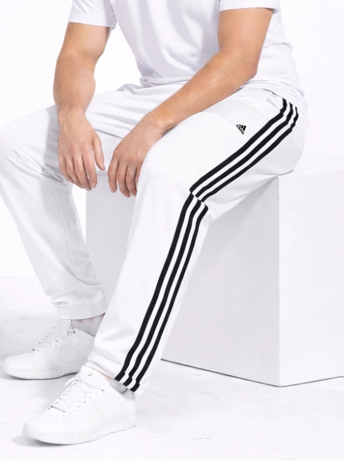 Adidas Solid & Casual Men White & Black Strips Track Pants Home/Store/Adidas Track-Pants Up to 50-70% Discount