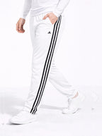Adidas Solid & Casual Men White & Black Strips Track Pants Home/Store/Adidas Track-Pants Up to 50-70% Discount
